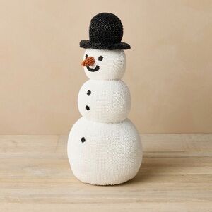 13.5” Snowman Beaded Pillow John Derian for Target